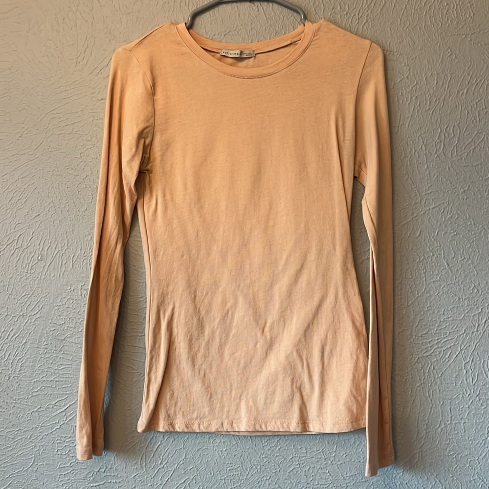 Active Basic Long Sleeve Orange Tan Shirt
